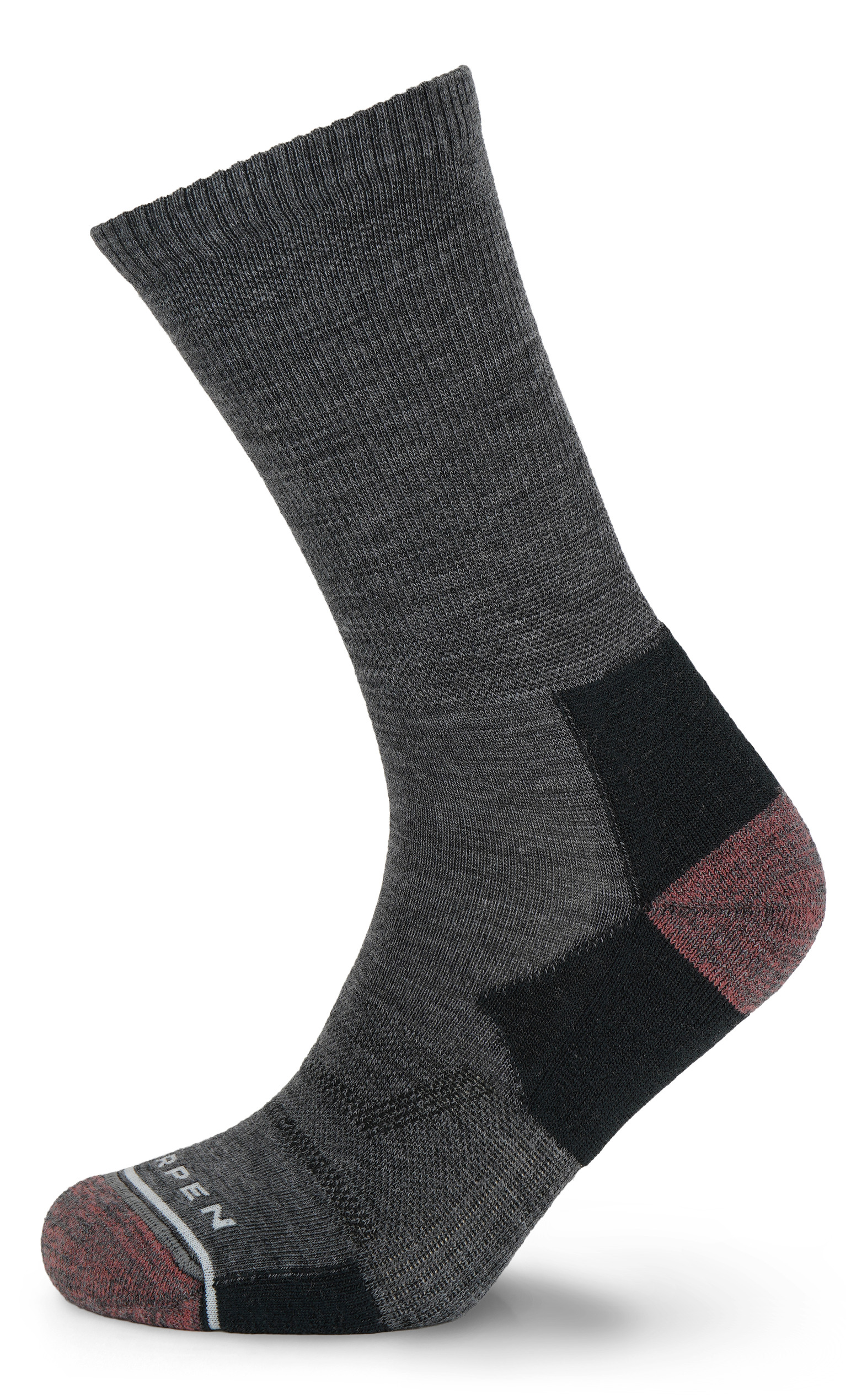 Image Lorpen MHLCW Merino Hike Light Crew WHALES GREY P
